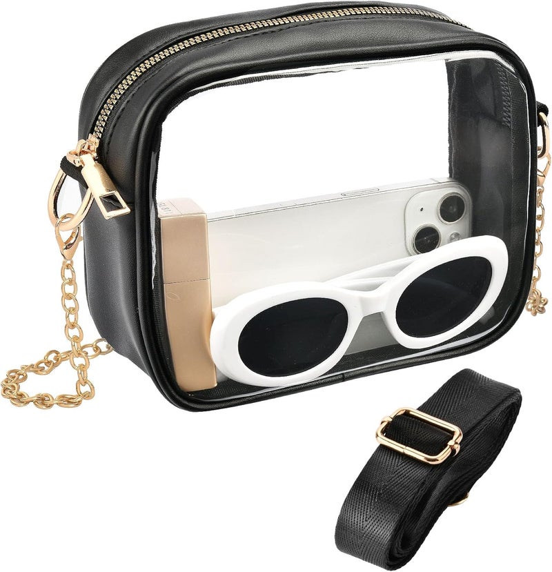 FANGSUN Clear Purse for Women, Clear Crossbody Bag Stadium Approved, Small Transparent Handbag for Concert Event Festival - Image 1